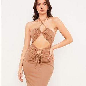 House of CB Kasia Caramel Midi Dress